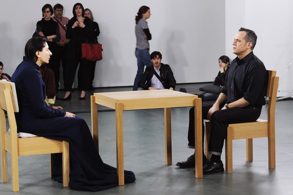 Abramović performing The Artist Is Present, Museum of Modern Art, March 2010