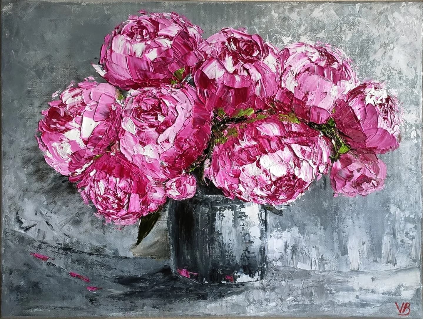 Peonies in Noir